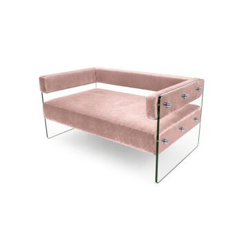 Crystal Loveseat - Light Pink