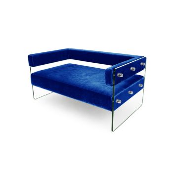 Crystal Loveseat - Royal Blue