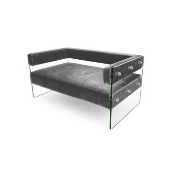 Crystal Loveseat - Silver