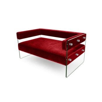 Crystal Loveseat - Red