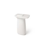 translucent LED-lit Terrace high-boy cocktail table with curvilinear silhouette and white glow finish for modern event rental
