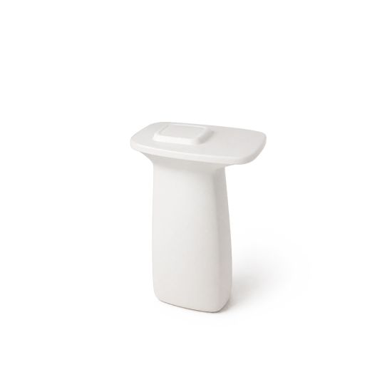 translucent LED-lit Terrace high-boy cocktail table with curvilinear silhouette and white glow finish for modern event rental