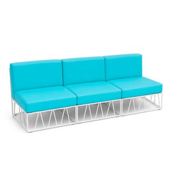 Modular 3-Piece Sofa - Turquoise