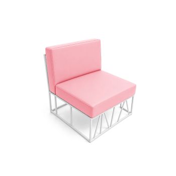 Modular Lounger Chair - Matte Light Pink