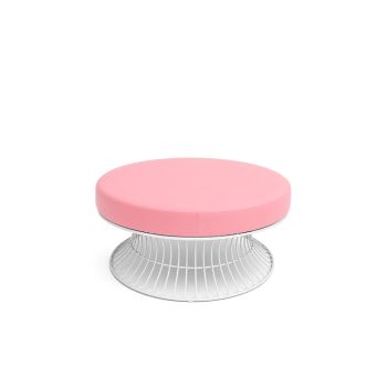 Round Lounge Ottoman - Matte Light Pink