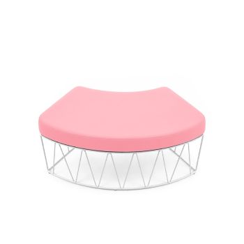 Serpentine Ottoman - Matte Light Pink