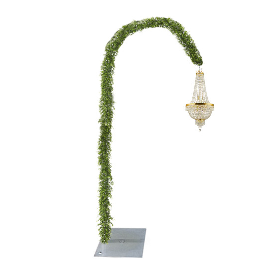 Chandelier Hanger and Coupler (with artificial mixed greenery garland cover)