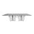 Rosaline Reflection Dining Table Silver Top Glass Rectangular 4'x8' Rosaline Reflection Dining Table Silver Top Glass Rectangular 4'x8'