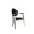 CHANDELLE® ARMCHAIR SILVER - CUSHION BLACK CHANDELLE® ARMCHAIR SILVER - CUSHION BLACK