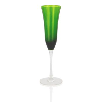 Solid Forest Green Champagne Glass