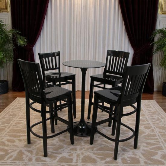 “72″ round Bohemian dining table with natural wood top and gold metal base, ideal for modern event dining and reception décor.