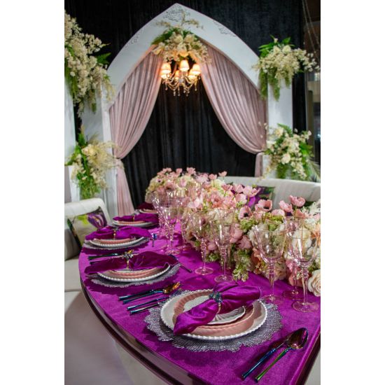 Baby pink champagne flute with slender stem and tinted base, elegant glassware for weddings, showers, and event bar service, rack of 16.