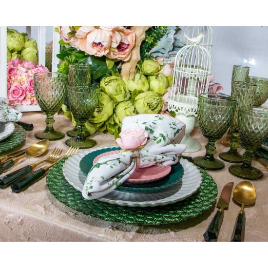 Capri olive green champagne flute with textured diamond pattern and short stem, elegant event glassware for weddings and toasts, rack of 36.