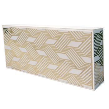 Reflection Bar 8' Geo (White with Gold)