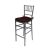 Chiavari Barstool Silver Resin Cushion Brown