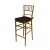 Chiavari Barstool Gold Resin Cushion Brown