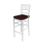 Chiavari Barstool White Resin Cushion Brown