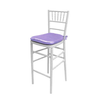 Chiavari Barstool White Resin Cushion Lilac