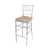 Chiavari Barstool Clear Resin Cushion Champagne