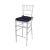 Chiavari Barstool Clear Resin Cushion Dark Grey