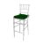 Chiavari Barstool Clear Resin Cushion Emerald Green