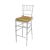 Chiavari Barstool Clear Resin Cushion Gold