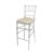 Chiavari Barstool Clear Resin Cushion Ivory