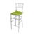Chiavari Barstool Clear Resin Cushion Lime Green
