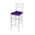 Chiavari Barstool Clear Resin Cushion Purple