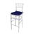 Chiavari Barstool Clear Resin Cushion Royal Blue