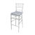 Chiavari Barstool Clear Resin Cushion Silver