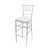 Chiavari Barstool Clear Resin Cushion White