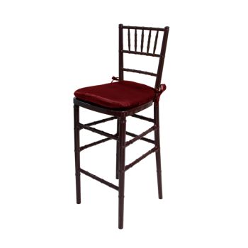 Chiavari Barstool Mahogany Resin Cushion Brick