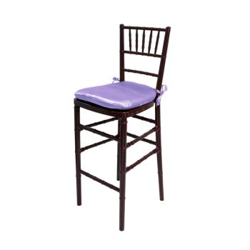 Chiavari Barstool Mahogany Resin Cushion Lilac