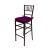 Chiavari Barstool Mahogany Resin Cushion Magenta