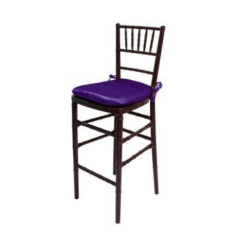 Chiavari Barstool Mahogany Resin Cushion Purple