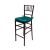 Chiavari Barstool Mahogany Resin Cushion Teal