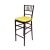 Chiavari Barstool Mahogany Resin Cushion Yellow