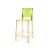 Ghost Barstool Amber With Back Green (Square)