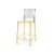 Ghost Barstool Amber With Back Smoke (Square)