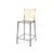 Ghost Barstool Black Smoke With Back Amber (Square)