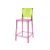 Ghost Barstool Pink With Back Green (Square)