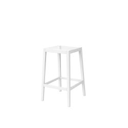 Ghost Barstool White (Without Back)
