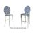 Crystal Swan Barstool Silver Cushion Dusty Blue Crystal Swan Barstool Silver Cushion Dusty Blue