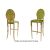 Fleur-de-lis Barstool Gold Chusion Moss Green