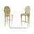 Fleur-de-lis Barstool Gold Chusion Ivory
