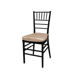 Chiavari Chair Black Cushion Champange