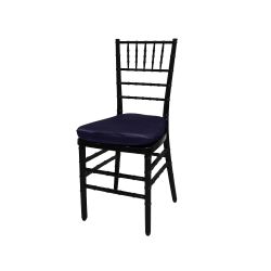 Chiavari Chair Black Cushion Dark Grey