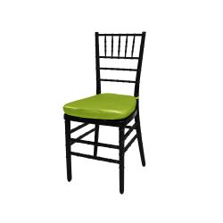 Chiavari Chair Black Cushion Lime Green