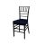 Chiavari Chair Black Cushion Navy Blue